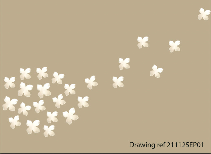 Reserved Custom order for Melissa - Garland Flowers with textured centres, 19 regular, 5 larger, with template