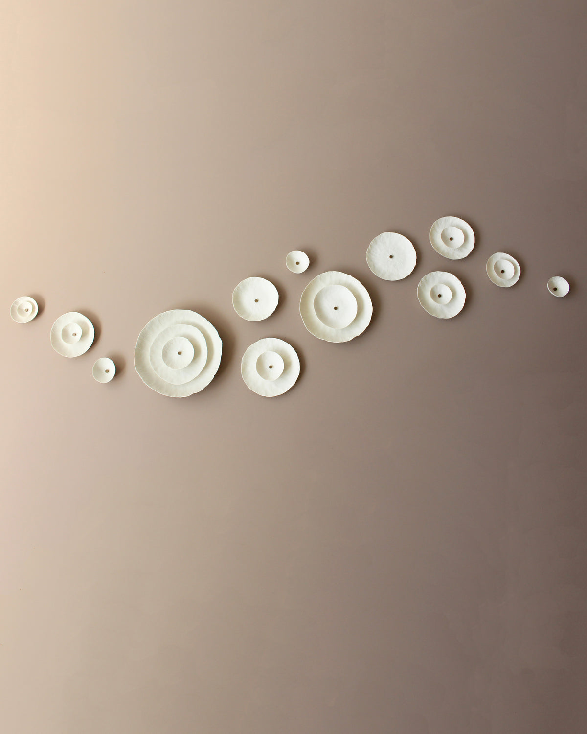 Flourish - Extra Large Circular Layered Flora Wall Art Sculpture with Studded Detail