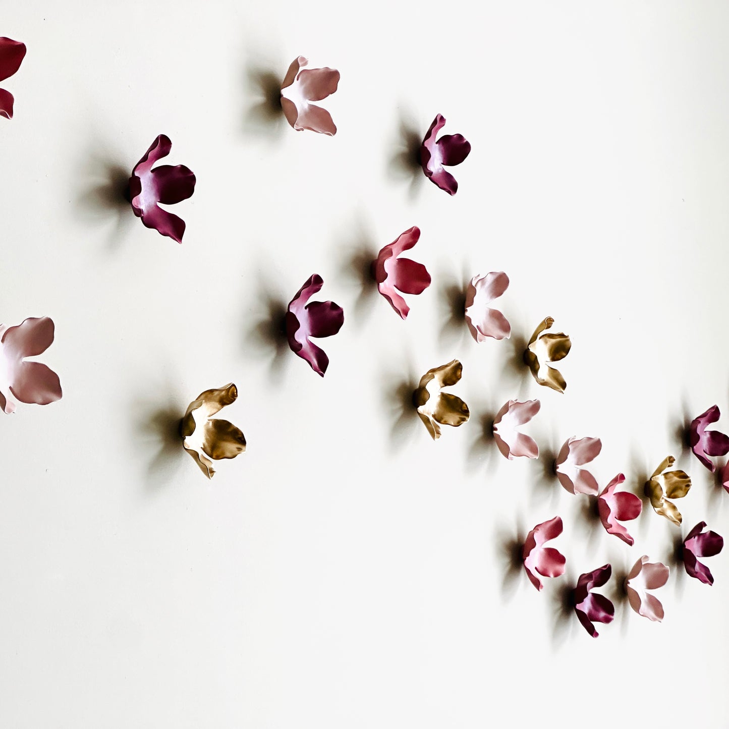 Custom order, 48 pink/gold garland flowers, colours TBC including DHL shipping to UAE, made to order