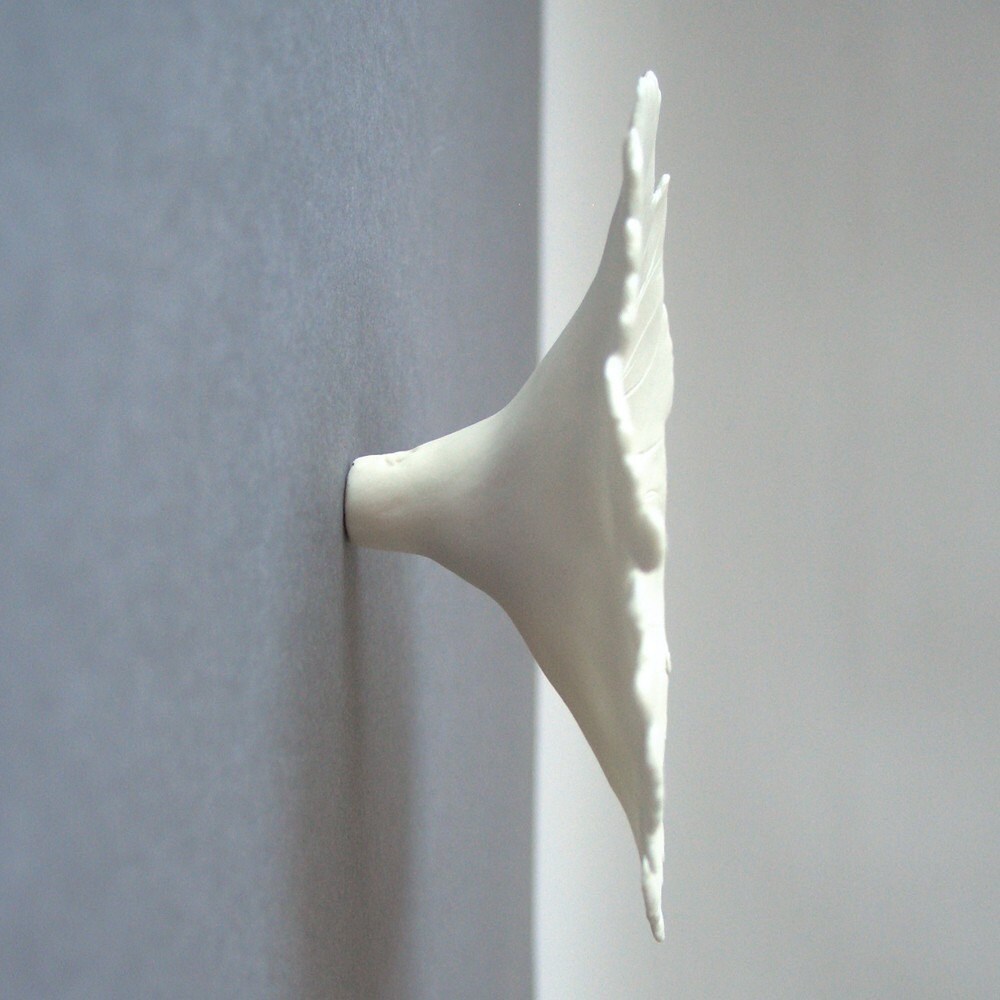 Wall art Six porcelain wall sculpture flowers White ceramic artwork pottery Bathroom living room bedroom art Home decor MADE TO ORDER