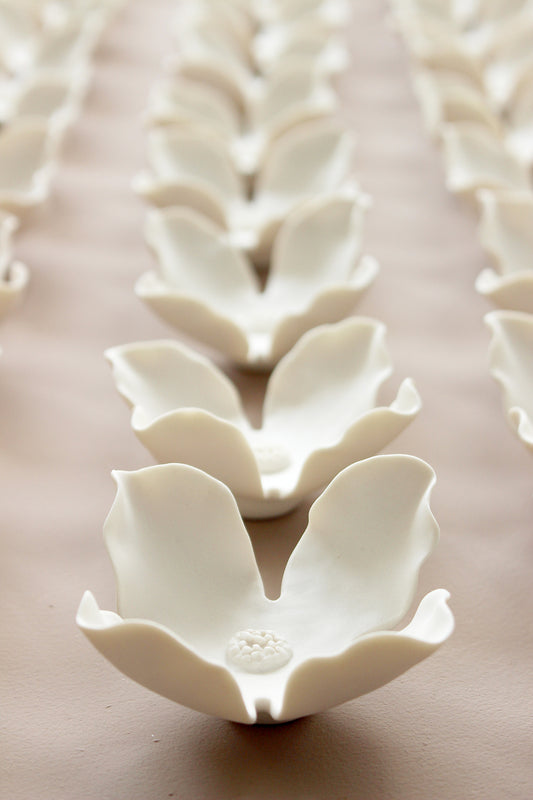 Reserved Custom order for Melissa - Garland Flowers with textured centres, 19 regular, 5 larger, with template