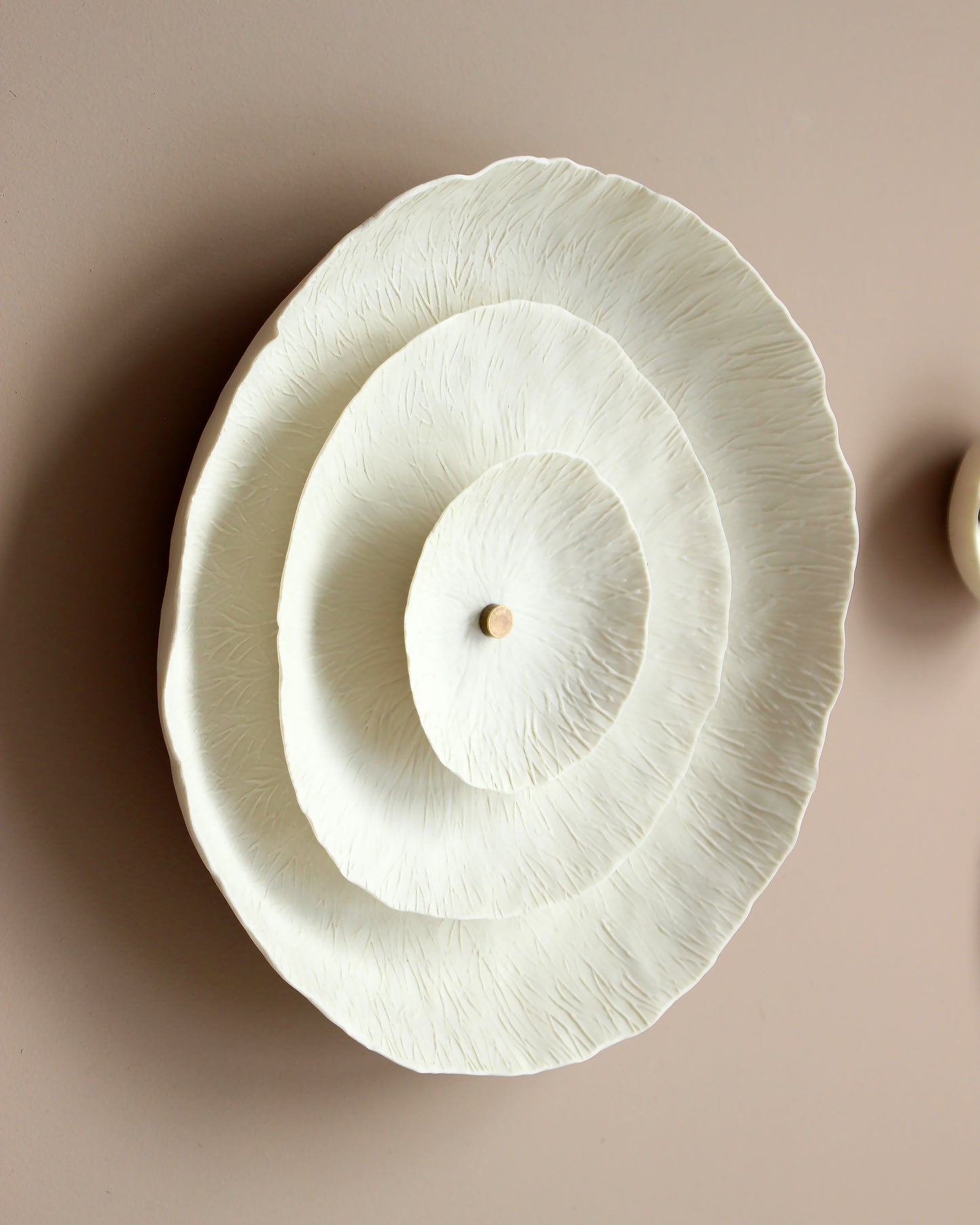 Flourish - Extra Large Circular Layered Flora Wall Art Sculpture with Studded Detail