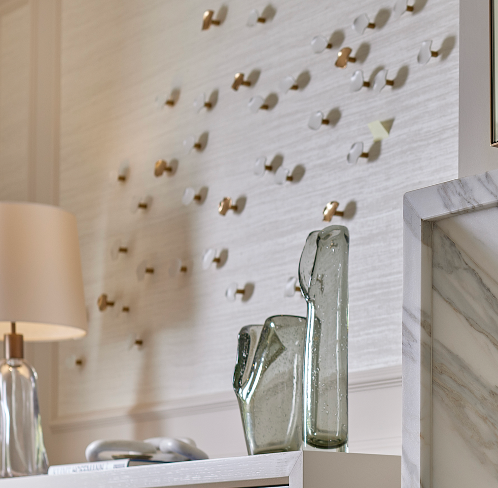 Reserved - custom petal wall art 29 x 6cm petals with golden wall fixings, 5 with gold finish, 24 white, same as HOH project made to order DHL shipping,