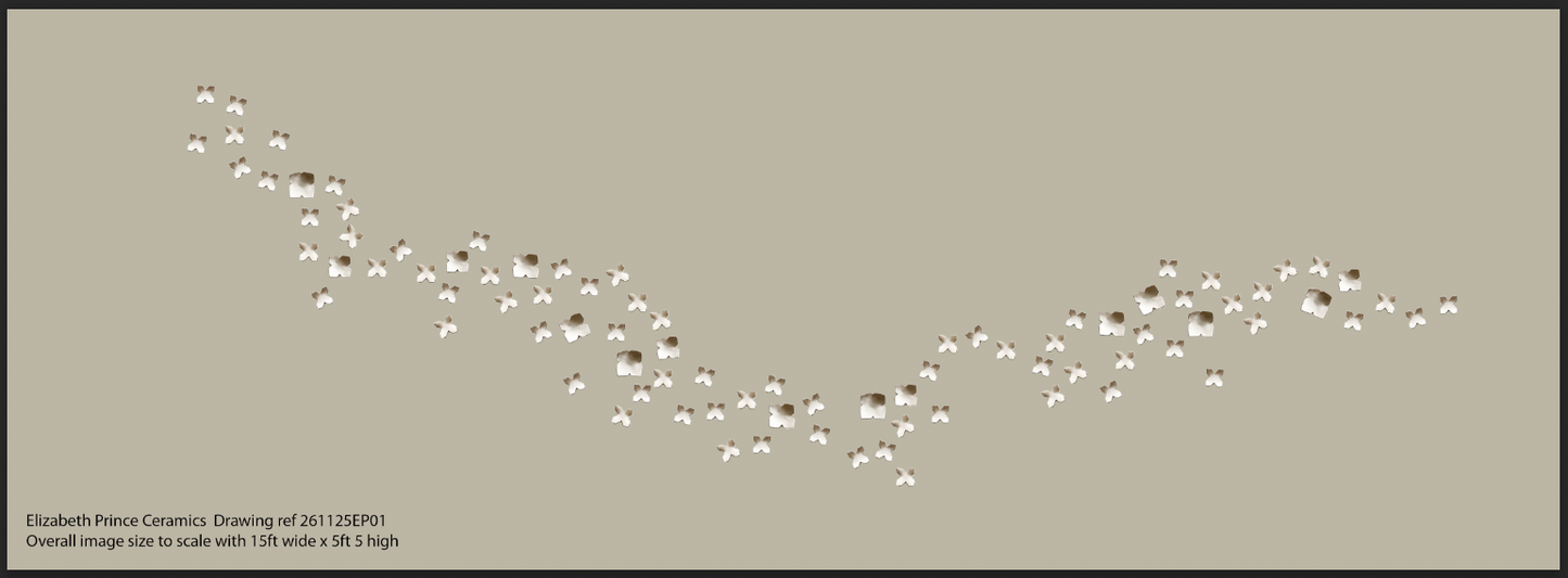 Custom artwork reserved for Sara 1 x set of 87 Geometric flowers + paper template