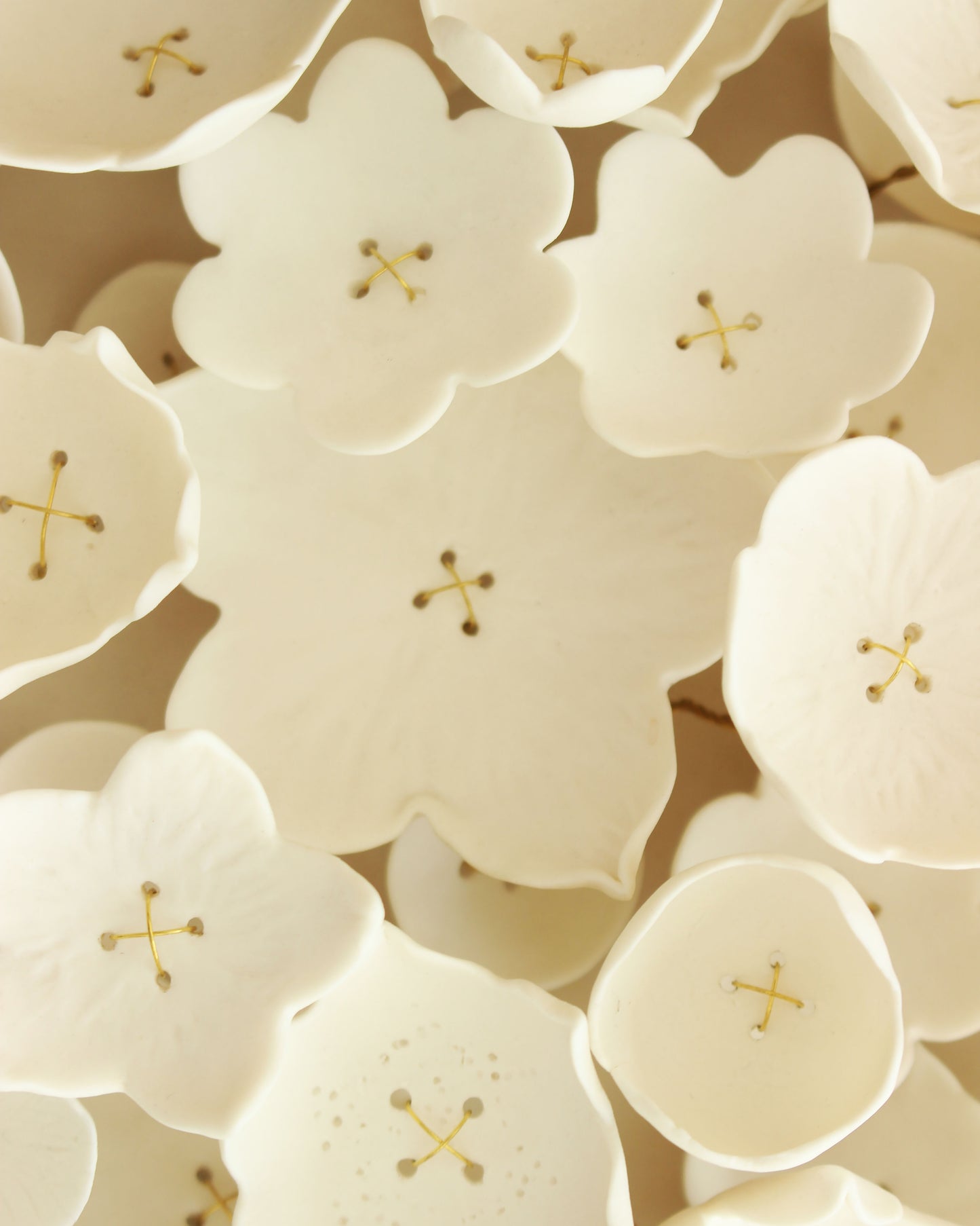 Wreath - Original Porcelain Ceramic Floral Sculpture